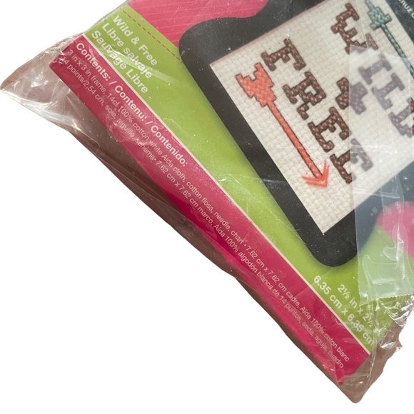 Two BUCILLA Counted Cross Stitch Frame Kits Wild + Free AND Flower Owl - Picture 3 of 9